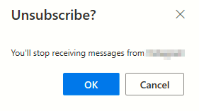 unsubscribing from email lists in Outlook.com 