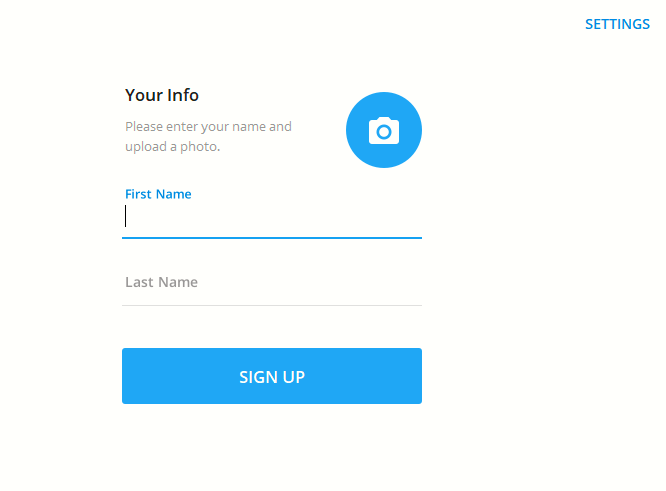 setting up user info for first use in Telegram Desktop
