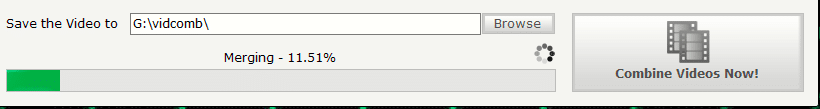 merging videos together using Video Combiner