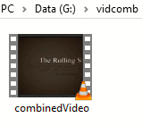 a single output video created by merging different source videos using Video Combiner