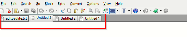 open new tabs in EditPad Lite