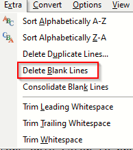 deleting blank lines from documents in EditPad Lite