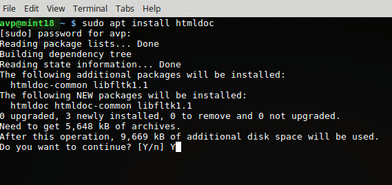 installing htmldoc in Linux