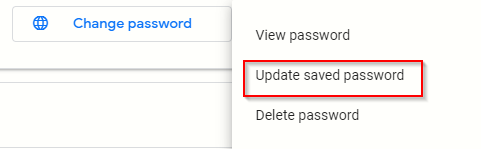 updating stored Chrome passwords