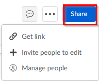 using the share option in Box Notes