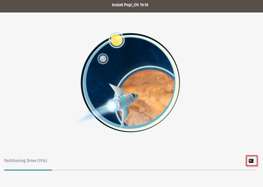 Pop!_OS installation in progress