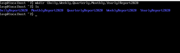 using braces for creating multiple directories from Linux command line-1