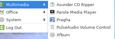 multimedia apps like Parole Media Player in Fedora Xfce