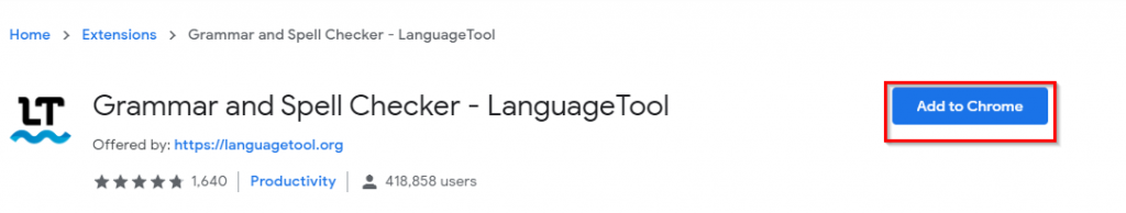 Grammar and Spell Checker Chrome add-on