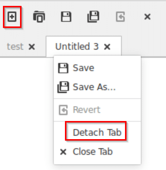 detaching tabs in Mousepad