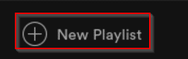 creating a new playlist in Spotify app for Linux Mint