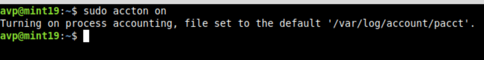 enabling accounting service in Linux Mint