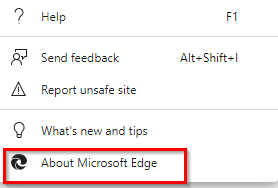 checking the new Edge version