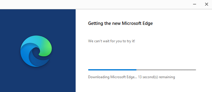 downloading and installing the new Edge browser in Windows 10