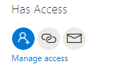 access options for the shared OneDrive file