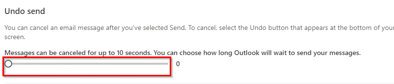 Undo send feature in Outlook.com 