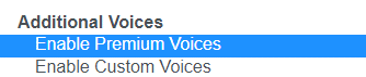 choosing premium voices in Read Aloud for Chrome