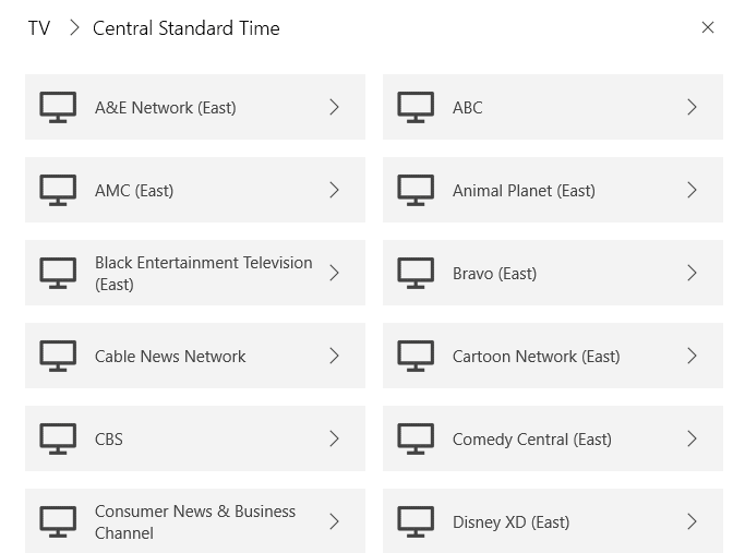 choosing timezone for TV shows in Calendar app