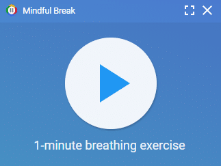 1-minute breathing exercise in Mindful Break extension