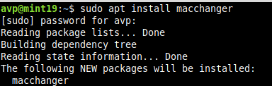 installing macchanger in Linux Mint