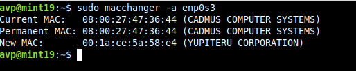 assigning a similar vendor based MAC address using macchanger