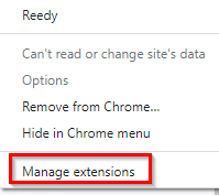 configuring Reedy settings for Chrome