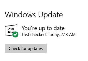 Windows Update status