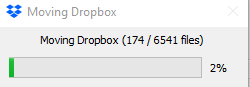 moving Dropbox folder to a new location in Windows