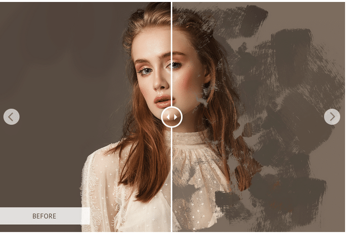 before and after effects using PS oil painting effects