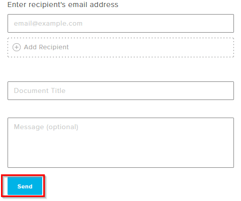 choosing recipients to send the signed document using HelloSign 