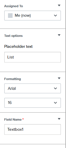 options for changing textbox in HelloSign 