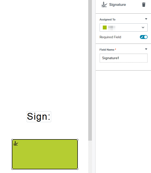 inserting signature field to documents using HelloSign 