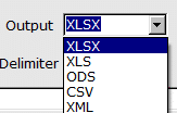 changing the output file type in Excel Merger