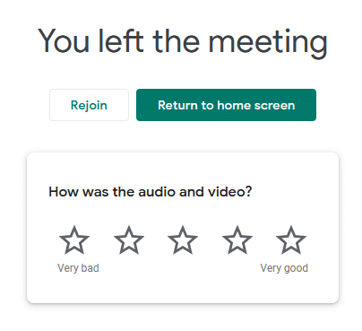 rejoin the meeting when using Google Meet