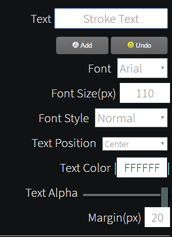 adding text to image in Background Generator desktop version