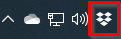 Dropbox icon in Windows system tray