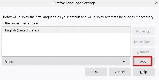 adding a language in Firefox 