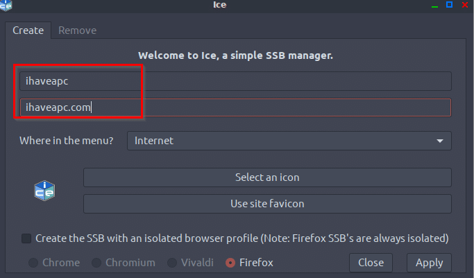 creating a SSB in Peppermint