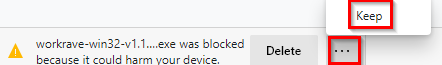 whitelisting blocked download in the Edge browser