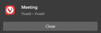 alarm pop-ups in Vivaldi