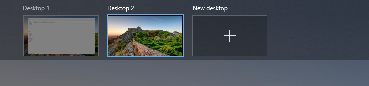 virtual desktops in Windows 10