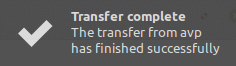 Files transferred successfully using Warpinator 