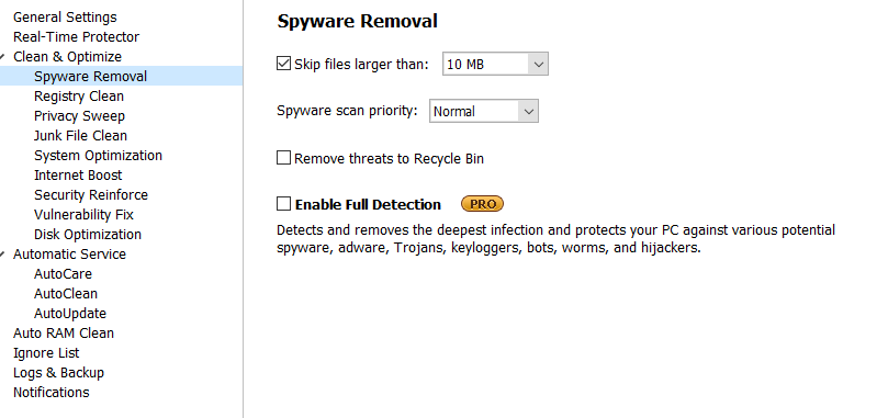 configuring settings for various ASC 13 features