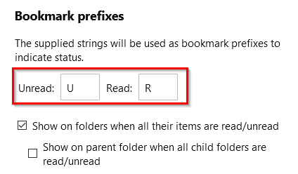 assigning bookmark prefixes to livemarks