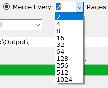 customizing merge pages option in PDF Page Merger