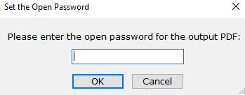 setting a password for output document in PDF Page Merger