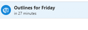 scheduled call reminder in Skype 