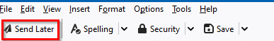 send later option when trying to send messages in Thunderbird offline mode