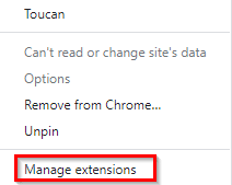 changing Toucan add-on settings