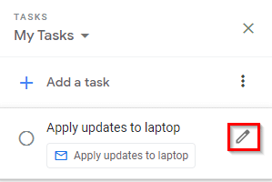 editing tasks that are added from gmail messages